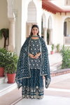 KA 1210 Faux Georgette Kurti With Sharara Dupatta Wholesalers In Delhi